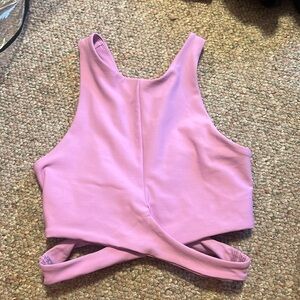 purple crisscross tank top